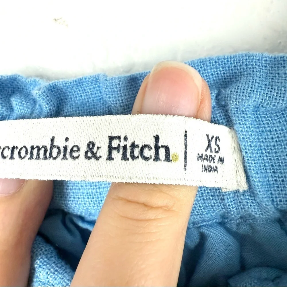 Abercrombie & Fitch Light Blue A-Line Skirt tie waist maxi skirt size XS